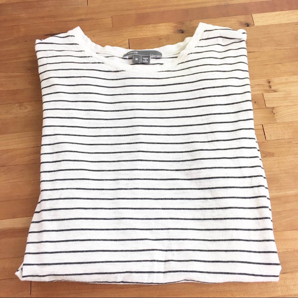Vince Classic Soft Striped Tee - Picture 2 of 6
